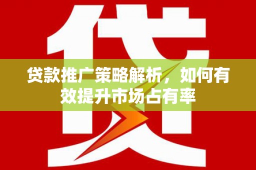 桃园贷款推广策略解析，如何有效提升市场占有率