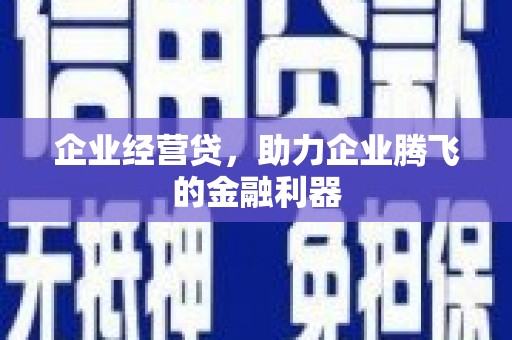 桃园企业经营贷，助力企业腾飞的金融利器