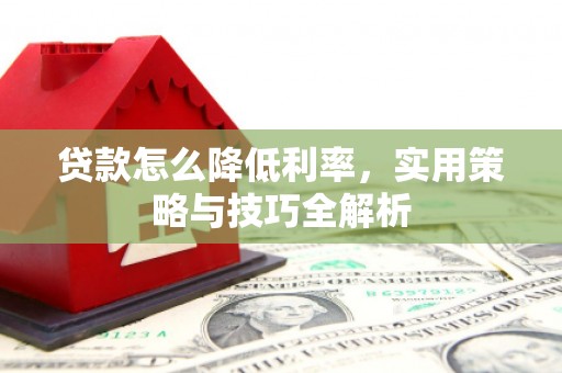 桃园贷款怎么降低利率，实用策略与技巧全解析