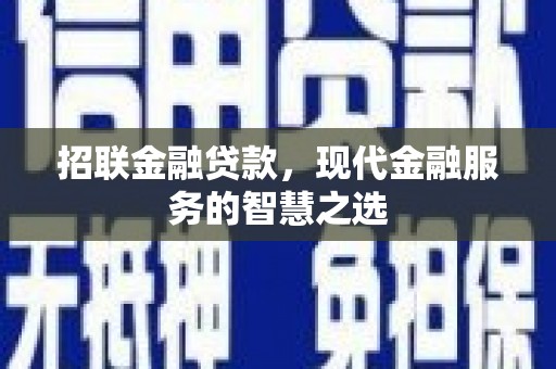 桃园招联金融贷款，现代金融服务的智慧之选