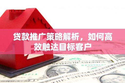 桃园贷款推广策略解析，如何高效触达目标客户