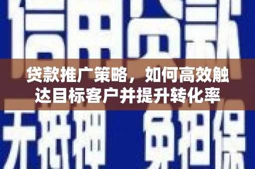 桃园贷款推广策略，如何高效触达目标客户并提升转化率