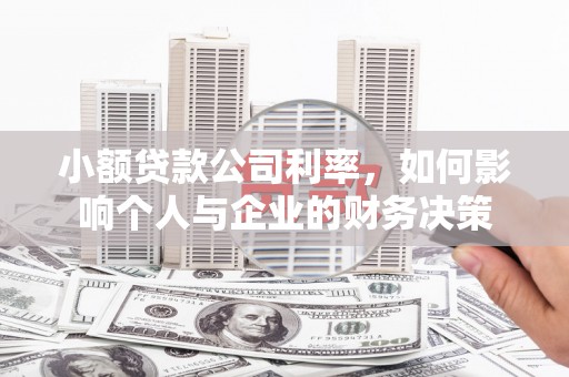 桃园小额贷款公司利率，如何影响个人与企业的财务决策