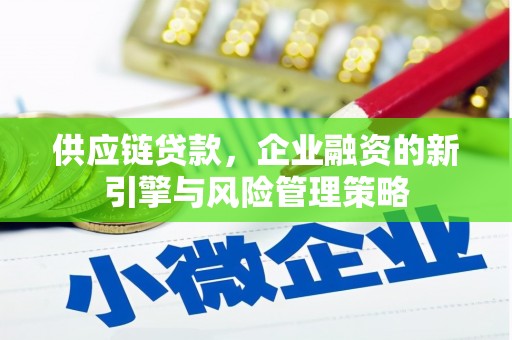 桃园供应链贷款，企业融资的新引擎与风险管理策略