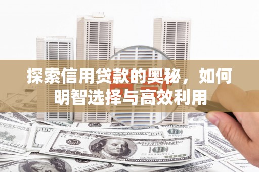 桃园探索信用贷款的奥秘，如何明智选择与高效利用